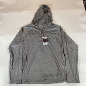 Fossa Mens Jacket Long Sleeve Sz XL Athletic 1/4 Zip Hoodie Gray 4100 Dune New